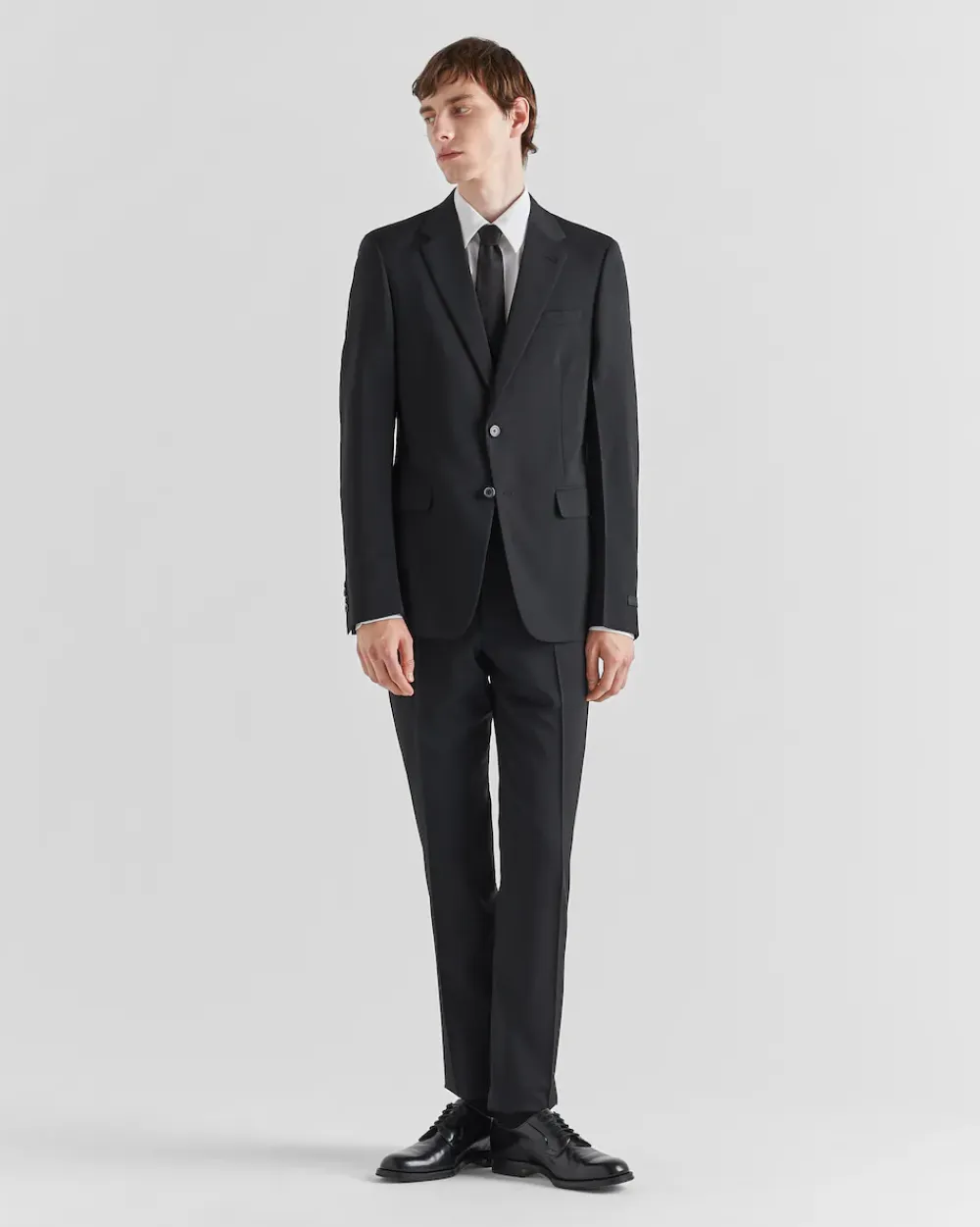 Hombre Prada TRAJES^Traje De Lana Y Mohair De Cruzado Simple
