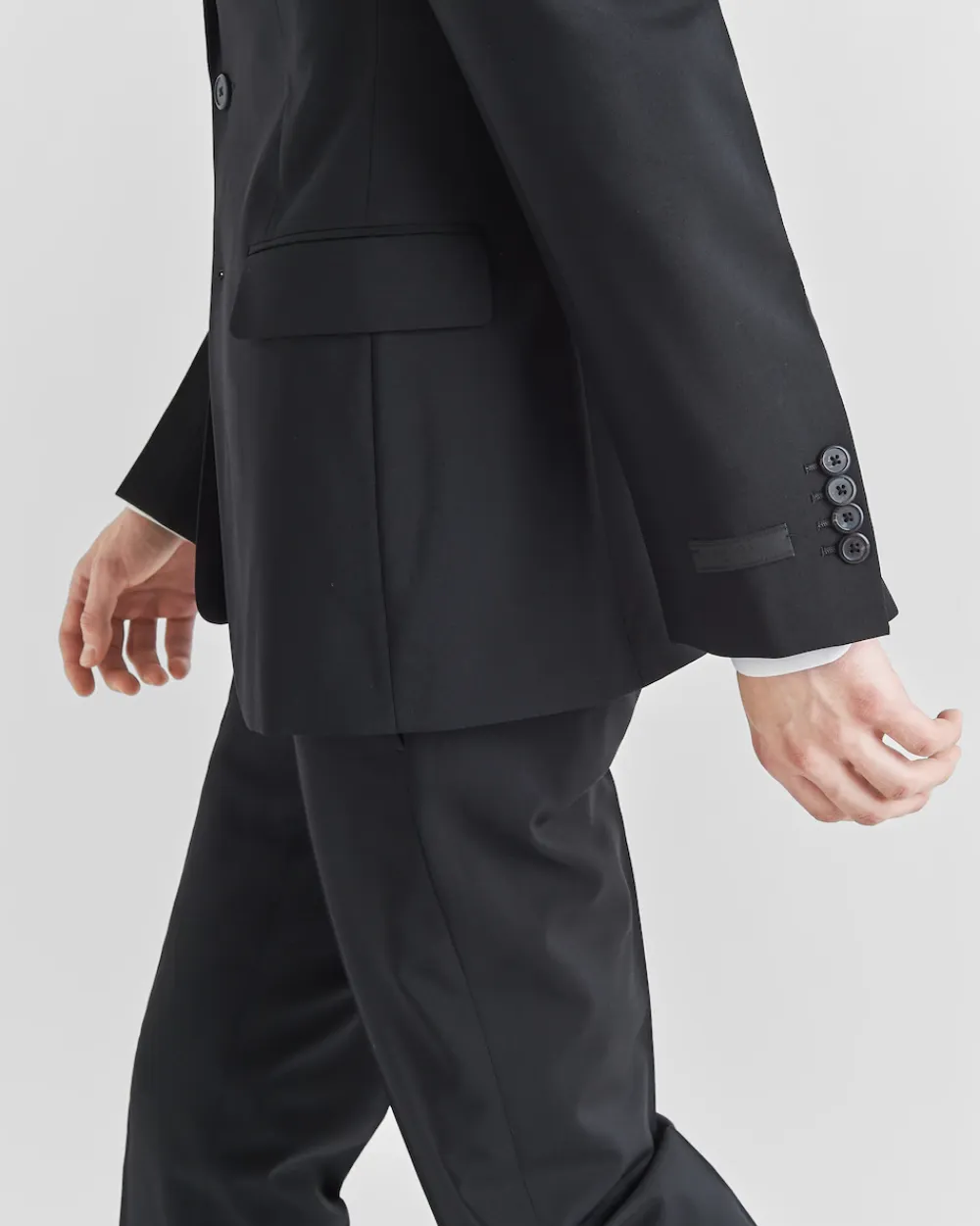 Hombre Prada TRAJES^Traje De Lana Y Mohair De Cruzado Simple