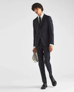 Hombre Prada TRAJES^Traje De Lana Y Mohair De Cruzado Simple