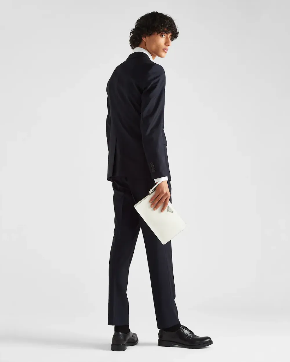 Hombre Prada TRAJES^Traje De Lana Y Mohair De Cruzado Simple