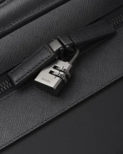 Prada COLECCIÓN MASCULINA^Trolley De Re-nylon Y Piel Saffiano