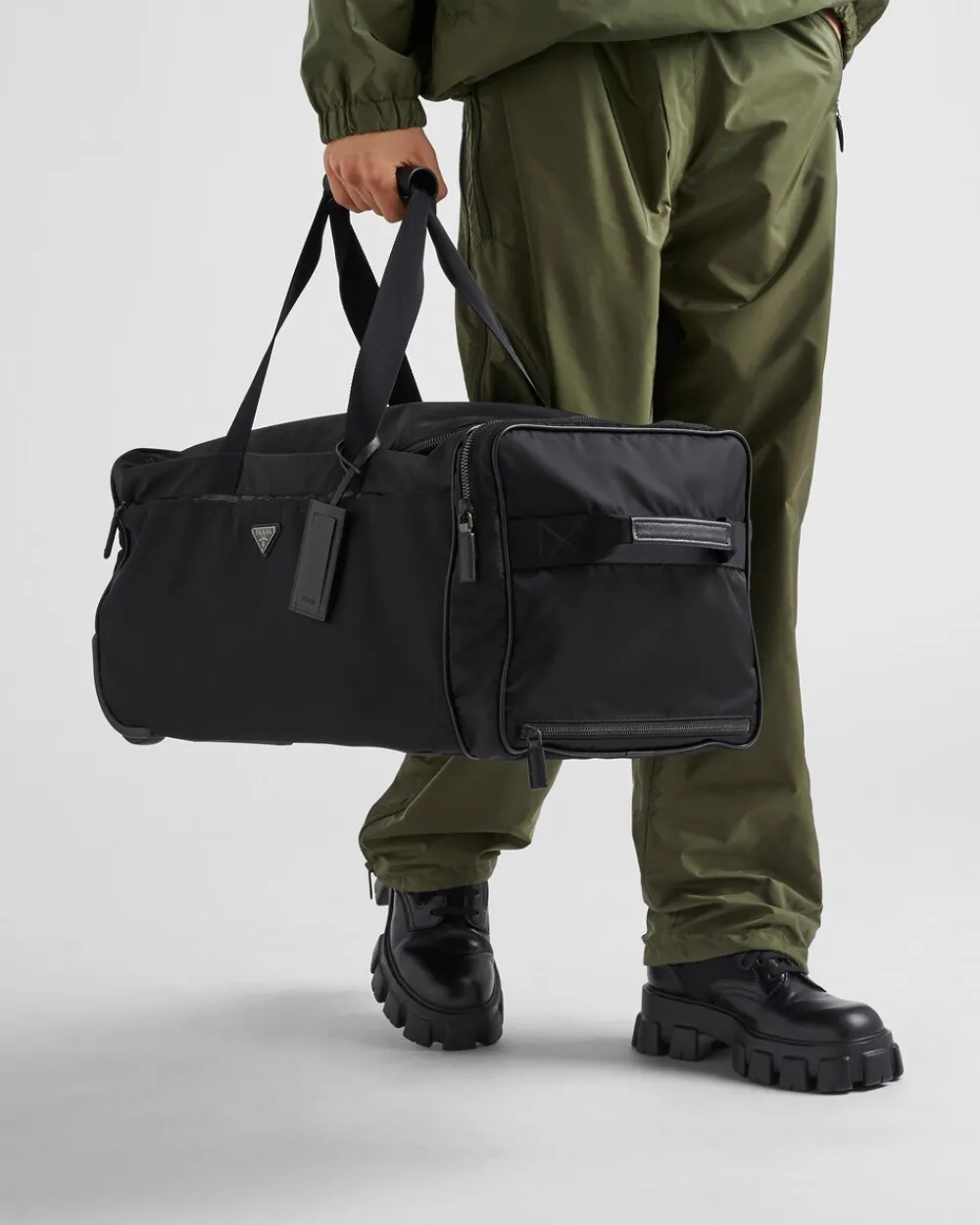 Prada COLECCIÓN MASCULINA^Trolley De Re-nylon Y Piel Saffiano