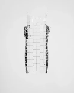 Mujer Prada VESTIDOS^Vestido De Cota De Malla Con Maxilentejuelas