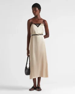 Mujer Prada VESTIDOS^Vestido De Crepé De Satén