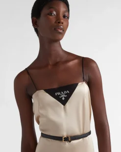 Mujer Prada VESTIDOS^Vestido De Crepé De Satén