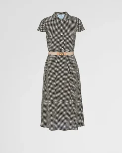 Mujer Prada VESTIDOS^Vestido De Crepé Estampado
