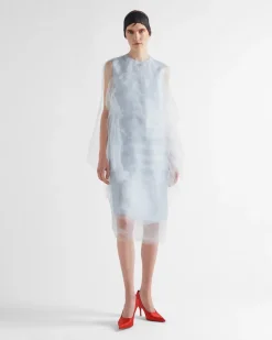 Mujer Prada VESTIDOS^Vestido De Gasa Técnica