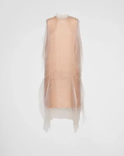 Mujer Prada VESTIDOS^Vestido De Gasa Técnica