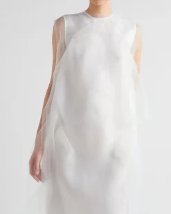 Mujer Prada VESTIDOS^Vestido De Gasa Técnica