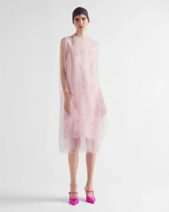 Mujer Prada VESTIDOS^Vestido De Gasa Técnica