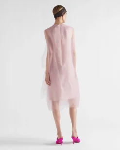 Mujer Prada VESTIDOS^Vestido De Gasa Técnica