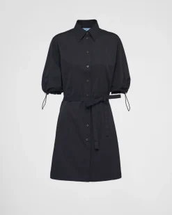 Mujer Prada VESTIDOS^Vestido De Popelín De Tejido Jacquard
