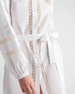 Mujer Prada VESTIDOS^Vestido De Popelín En Intarsia