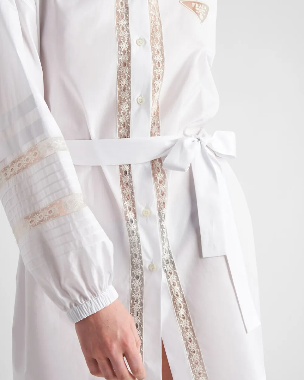 Mujer Prada VESTIDOS^Vestido De Popelín En Intarsia