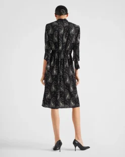Mujer Prada VESTIDOS^Vestido De Sablé Estampado
