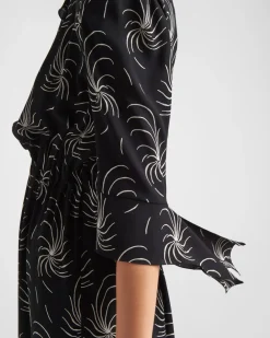 Mujer Prada VESTIDOS^Vestido De Sablé Estampado