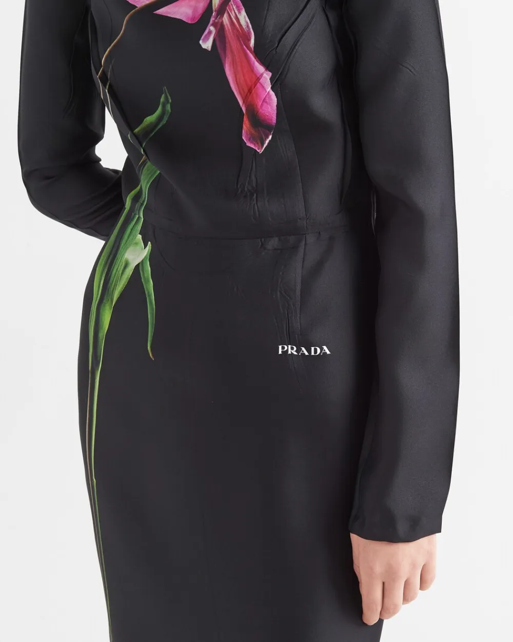 Mujer Prada VESTIDOS^Vestido De Sarga Estampado
