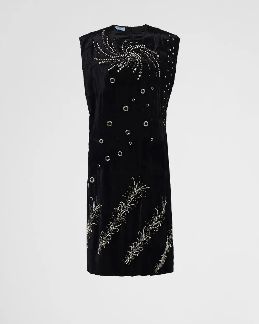 Mujer Prada VESTIDOS^Vestido De Terciopelo Bordado