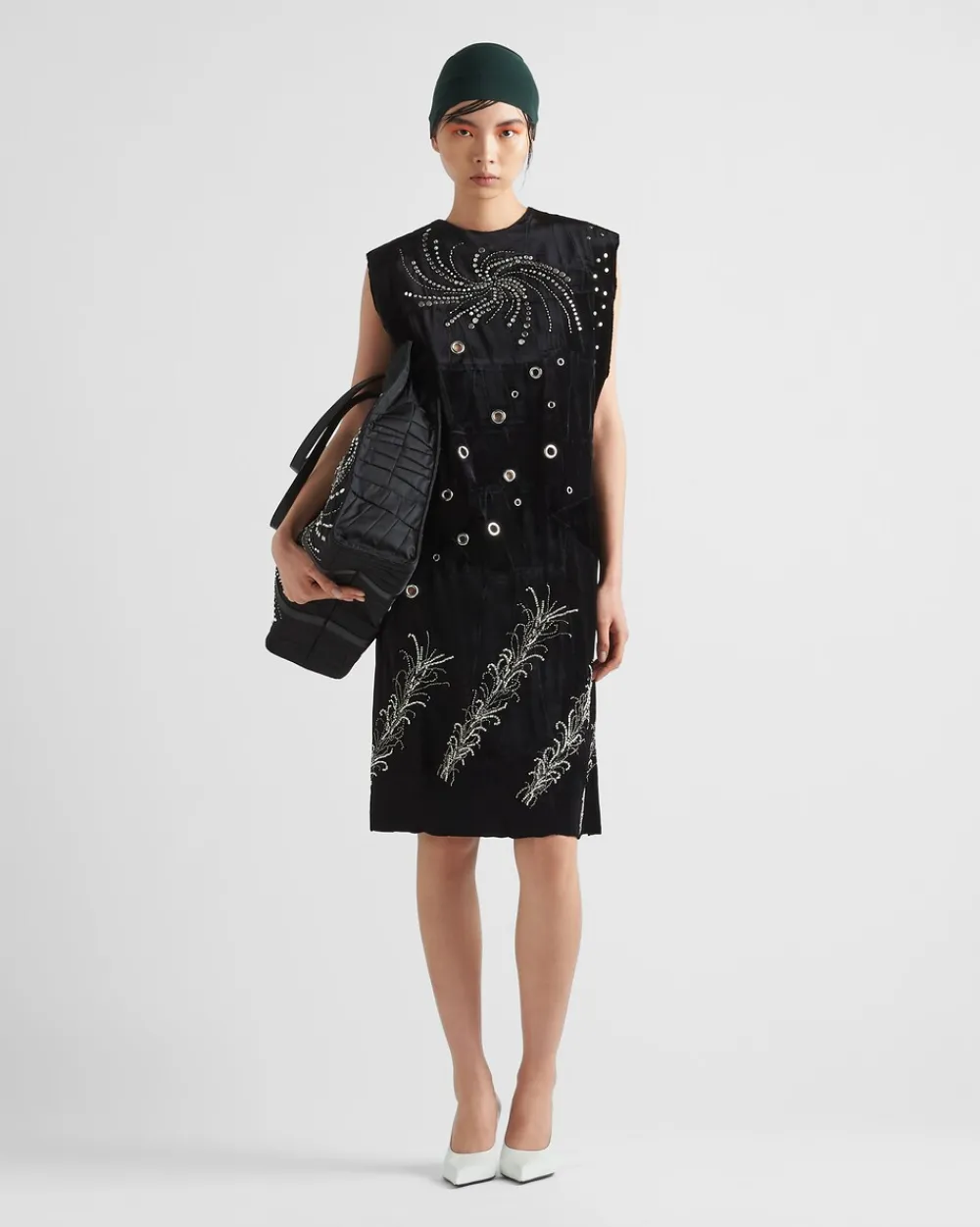 Mujer Prada VESTIDOS^Vestido De Terciopelo Bordado