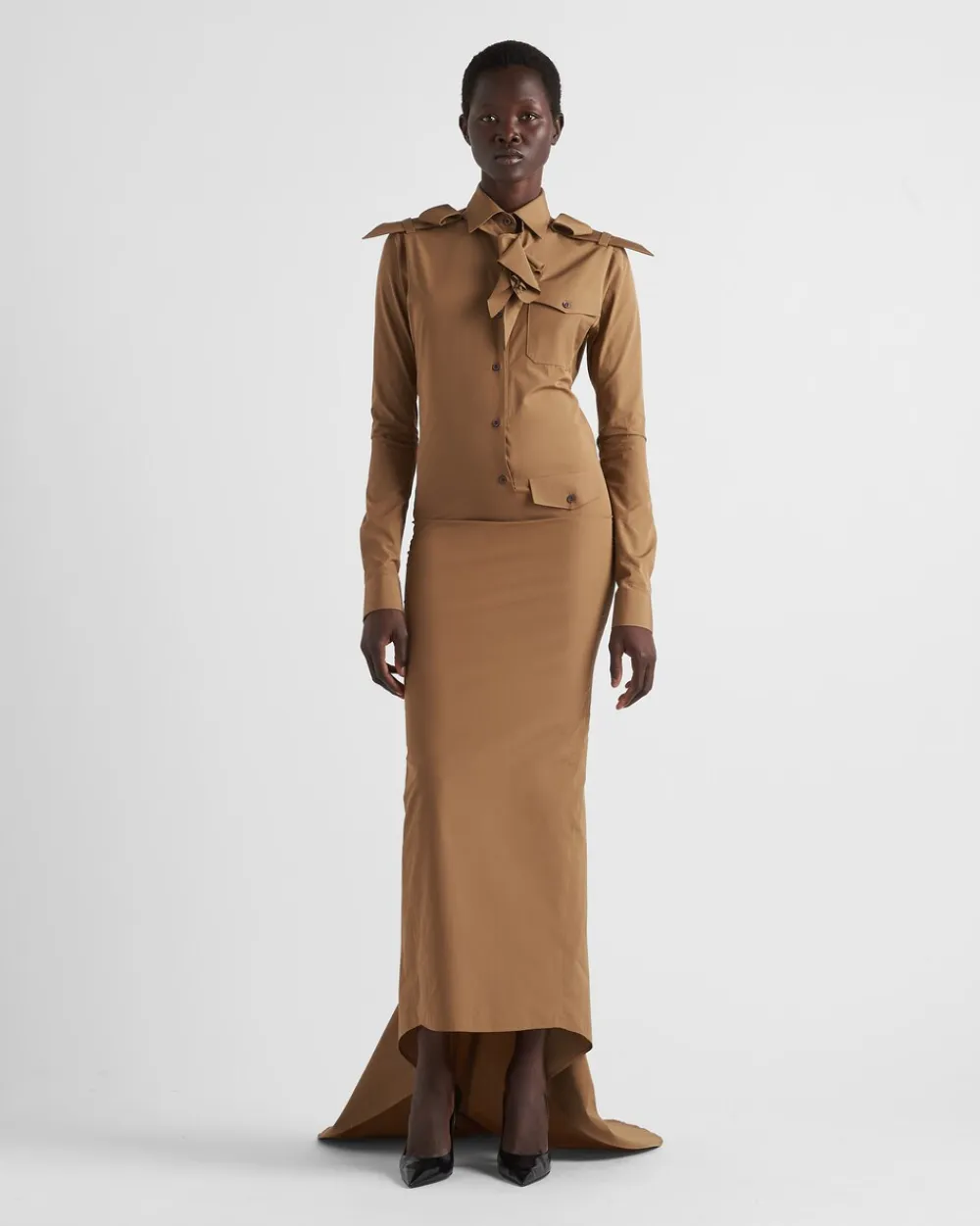 Mujer Prada VESTIDOS^Vestido Largo De Popelín