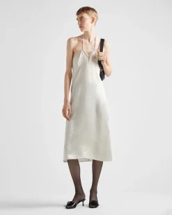 Mujer Prada VESTIDOS^Vestido Lencero De Satén