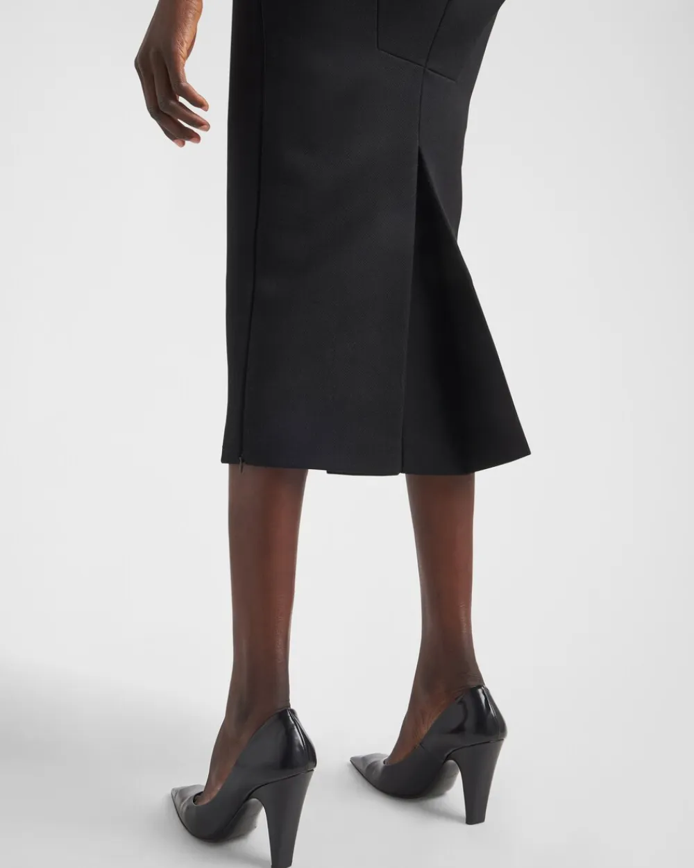 Mujer Prada VESTIDOS^Vestido Midi En Gabardina De Natté