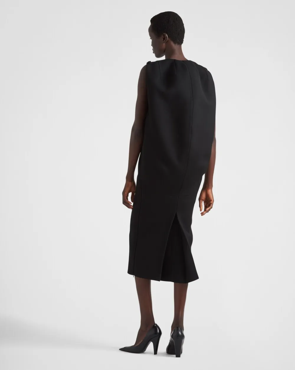 Mujer Prada VESTIDOS^Vestido Midi En Gabardina De Natté