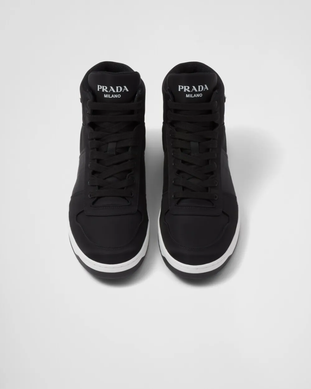 Hombre Prada COLECCIÓN MASCULINA|ZAPATILLAS DEPORTIVAS^Zapatillas De Caña Alta En Gabardina Re-nylon