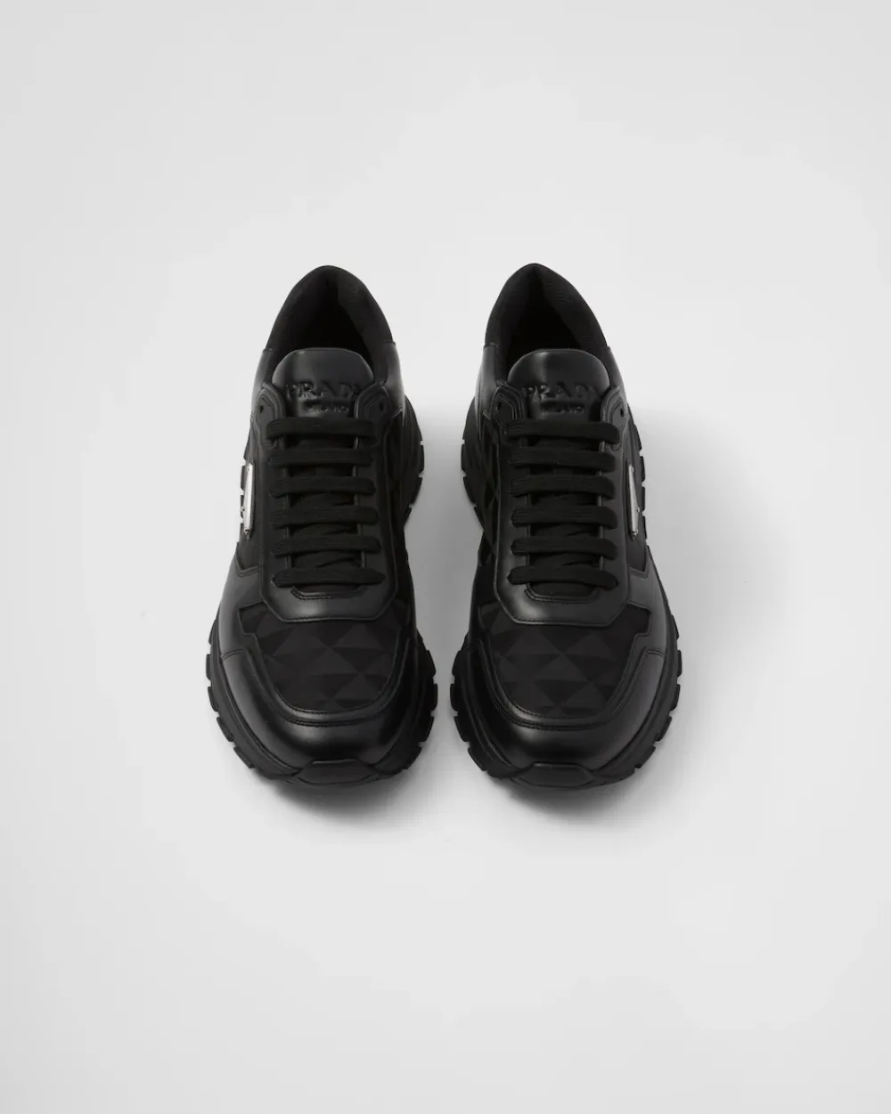 Hombre Prada ZAPATILLAS DEPORTIVAS^Zapatillas De Caña Alta En Piel Y Re-nylon