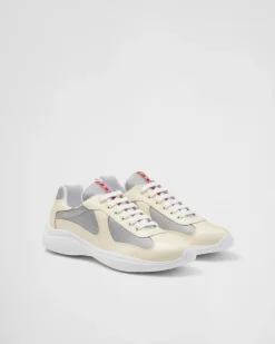 Hombre Prada ZAPATILLAS DEPORTIVAS^Zapatillas De Charol Y Tejido Técnico America's Cup