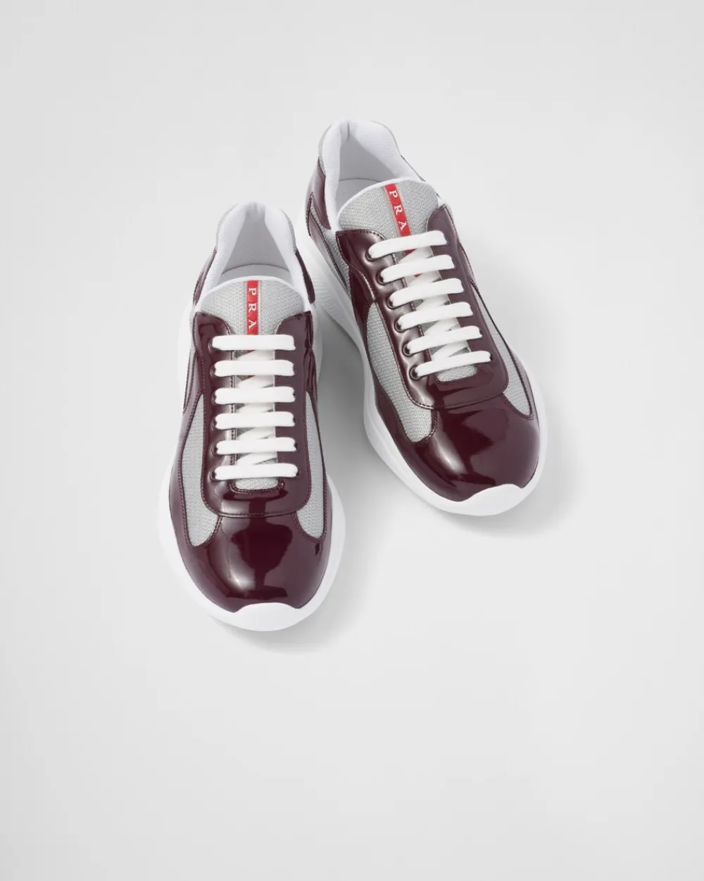 Hombre Prada ZAPATOS|ZAPATILLAS DEPORTIVAS^Zapatillas De Charol Y Tejido Técnico America's Cup