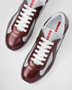 Hombre Prada ZAPATOS|AMERICA'S CUP^Zapatillas De Charol Y Tejido Técnico America's Cup