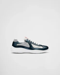 Hombre Prada ZAPATOS|AMERICA'S CUP^Zapatillas De Charol Y Tejido Técnico America's Cup