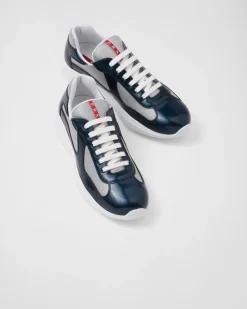 Hombre Prada ZAPATOS|AMERICA'S CUP^Zapatillas De Charol Y Tejido Técnico America's Cup