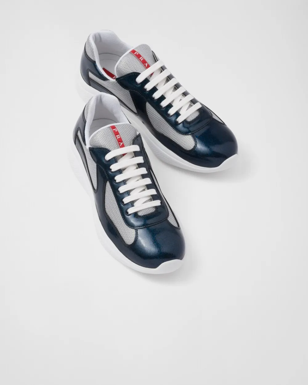Hombre Prada ZAPATOS|AMERICA'S CUP^Zapatillas De Charol Y Tejido Técnico America's Cup