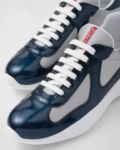Hombre Prada ZAPATOS|AMERICA'S CUP^Zapatillas De Charol Y Tejido Técnico America's Cup