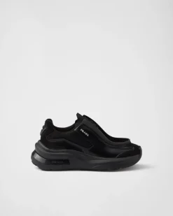 Mujer Prada ZAPATILLAS DEPORTIVAS^Zapatillas De Piel Cepillada, Tejido Técnico Y Ante