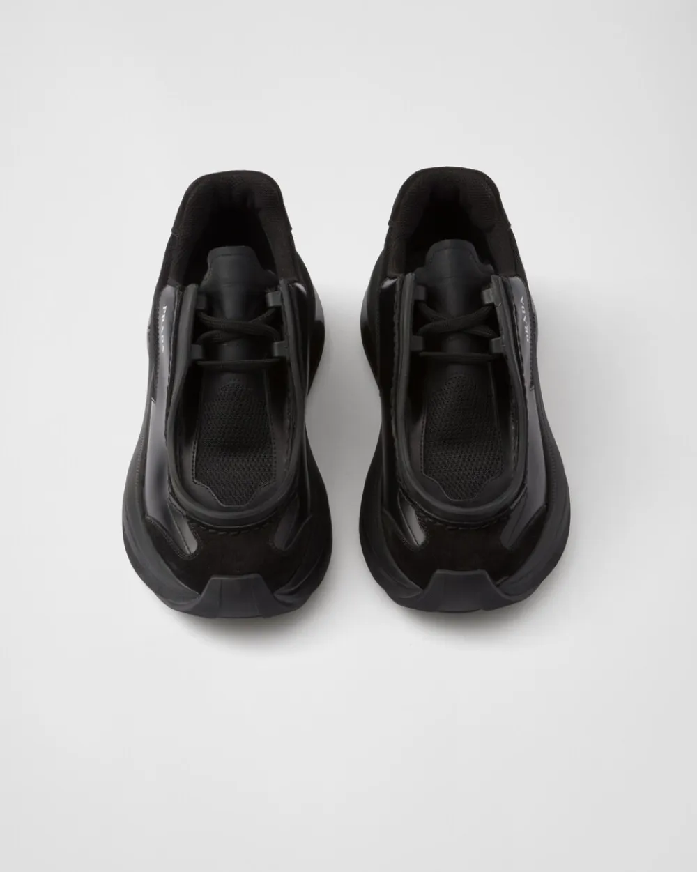 Mujer Prada ZAPATILLAS DEPORTIVAS^Zapatillas De Piel Cepillada, Tejido Técnico Y Ante