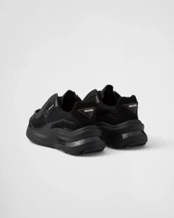 Mujer Prada ZAPATILLAS DEPORTIVAS^Zapatillas De Piel Cepillada, Tejido Técnico Y Ante