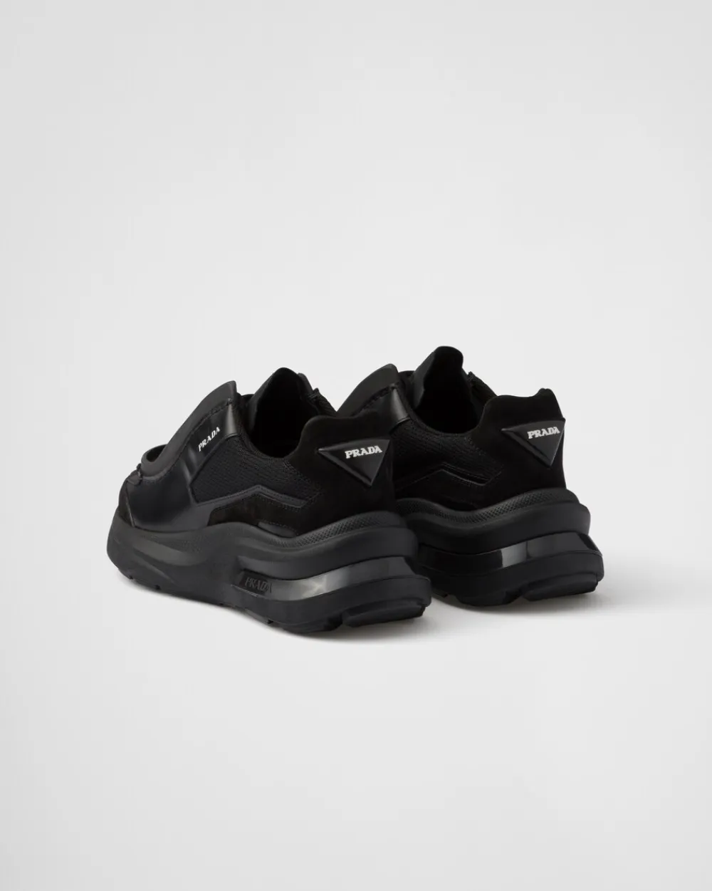 Mujer Prada ZAPATILLAS DEPORTIVAS^Zapatillas De Piel Cepillada, Tejido Técnico Y Ante