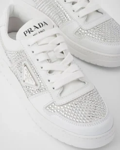 Mujer Prada ZAPATILLAS DEPORTIVAS^Zapatillas De Piel Con Cristales
