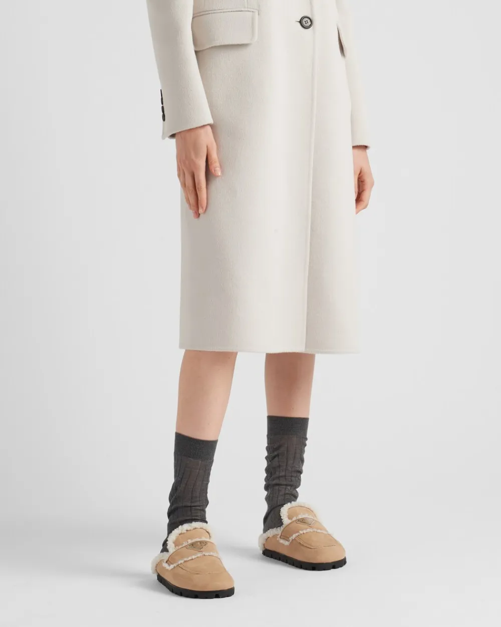 Mujer Prada PANTUFLAS Y CHINELAS^Zapatillas De Piel Vuelta