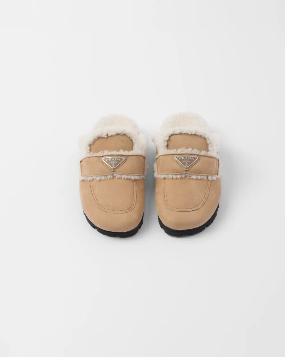 Mujer Prada PANTUFLAS Y CHINELAS^Zapatillas De Piel Vuelta
