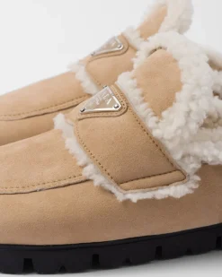 Mujer Prada PANTUFLAS Y CHINELAS^Zapatillas De Piel Vuelta