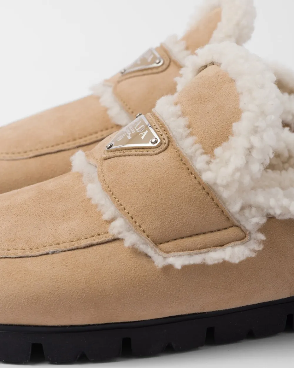 Mujer Prada PANTUFLAS Y CHINELAS^Zapatillas De Piel Vuelta