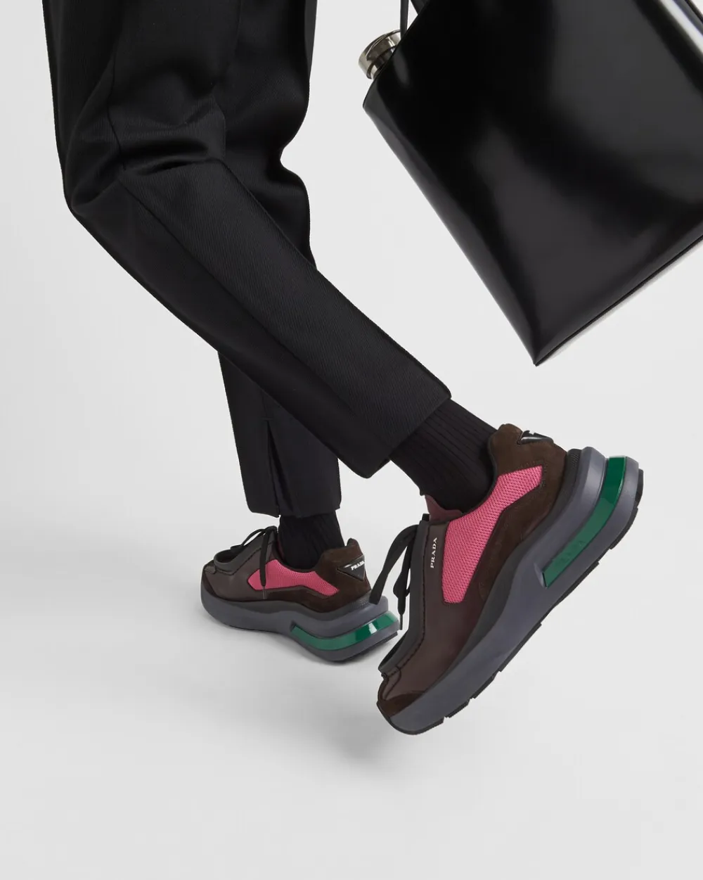 Hombre Prada ZAPATILLAS DEPORTIVAS^Zapatillas Deportivas Systeme De Piel Cepillada Con Tejido Técnico Y Elementos De Ante