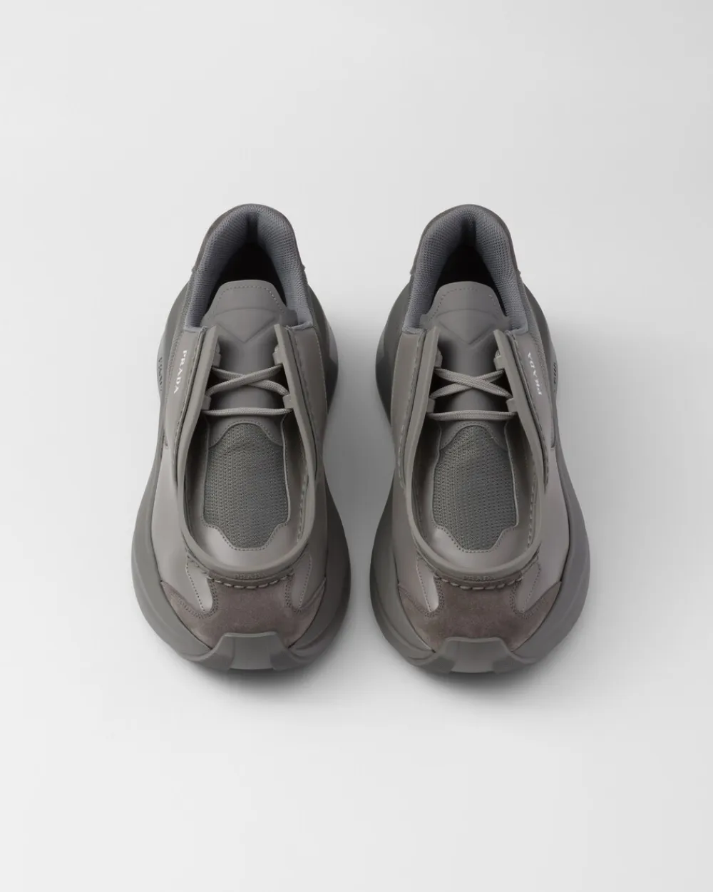 Hombre Prada ZAPATOS CON CORDONES^Zapatillas Deportivas Systeme De Piel Cepillada Con Tejido Técnico Y Elementos De Ante