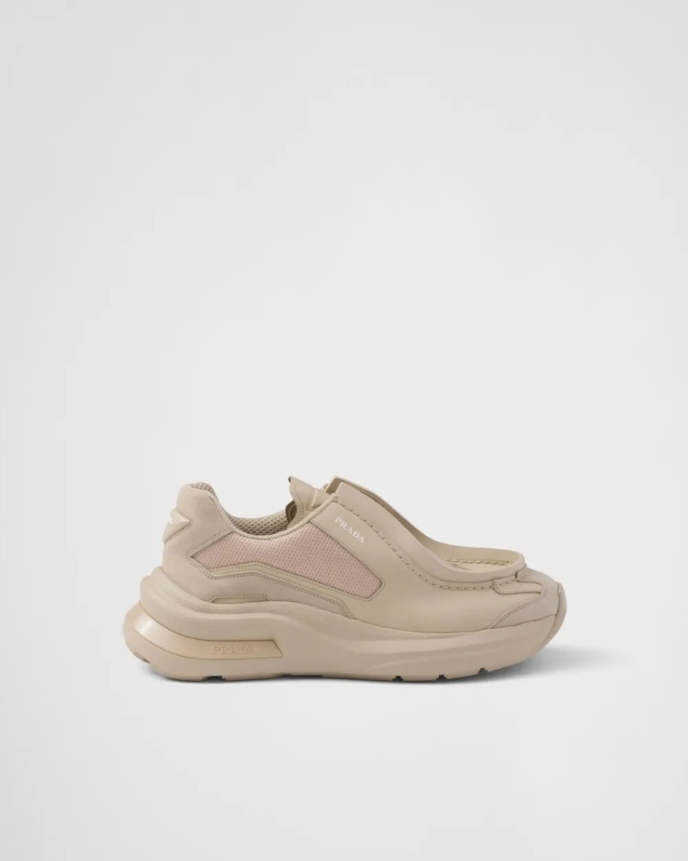 Hombre Prada ZAPATOS CON CORDONES^Zapatillas Deportivas Systeme De Piel Cepillada Con Tejido Técnico Y Elementos De Ante