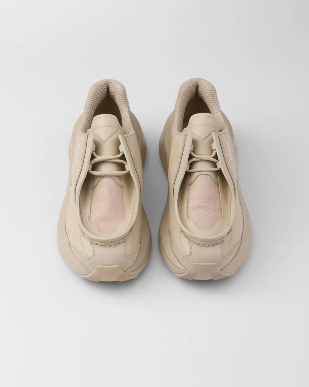 Hombre Prada ZAPATOS CON CORDONES^Zapatillas Deportivas Systeme De Piel Cepillada Con Tejido Técnico Y Elementos De Ante