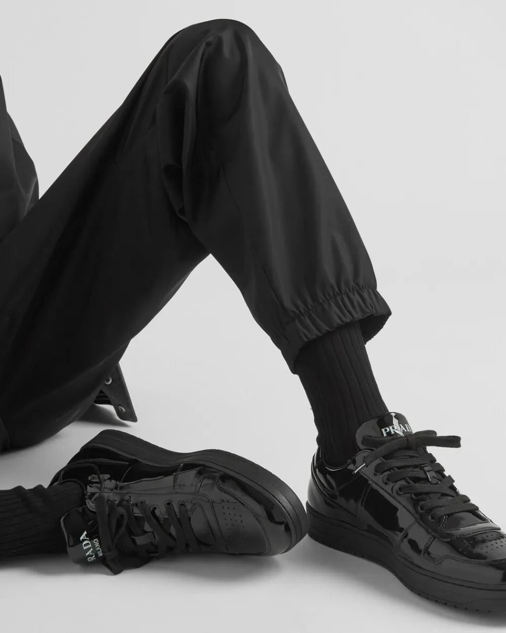 Hombre Prada ZAPATILLAS DEPORTIVAS^Zapatillas Downtown De Charol